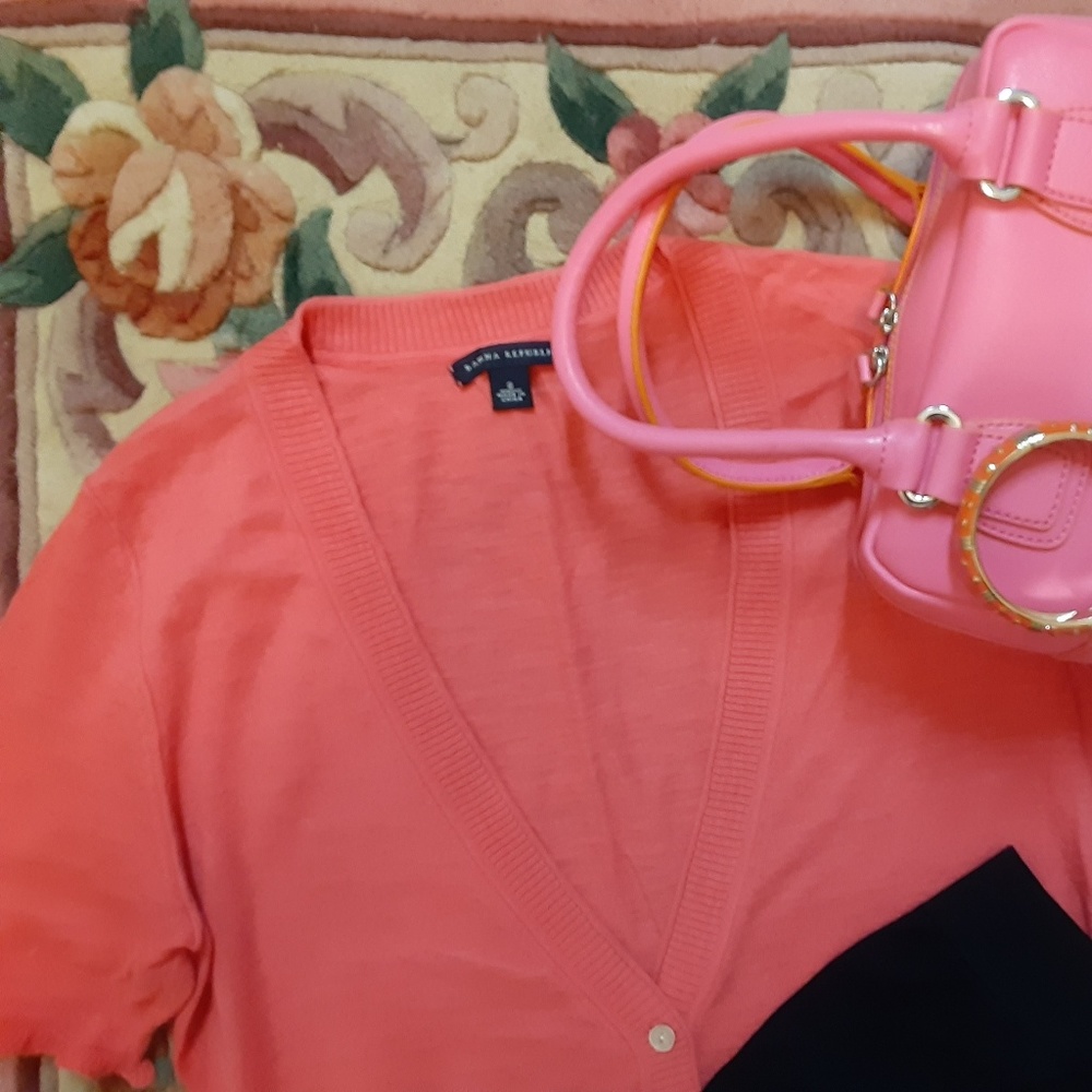Banana Republic salmon cardigan
